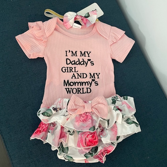 PatPat Other - PatPat Pink Floral Onesie outfit